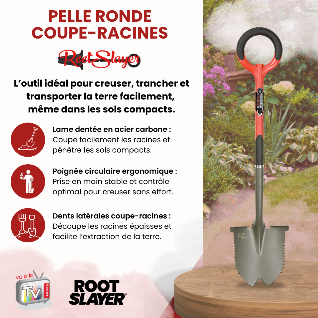 Rootslayer round shovel