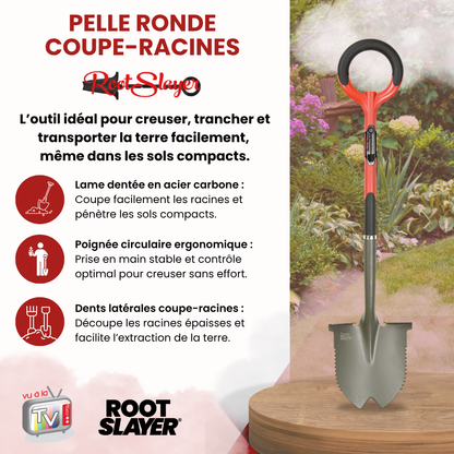 Rootslayer round shovel