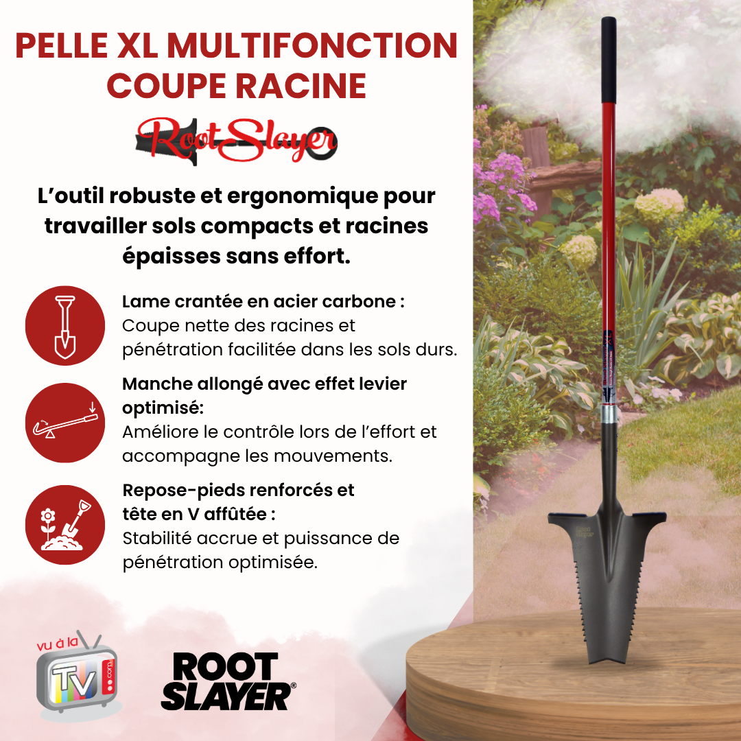 Rootslayer XL Extended Handle Shovel
