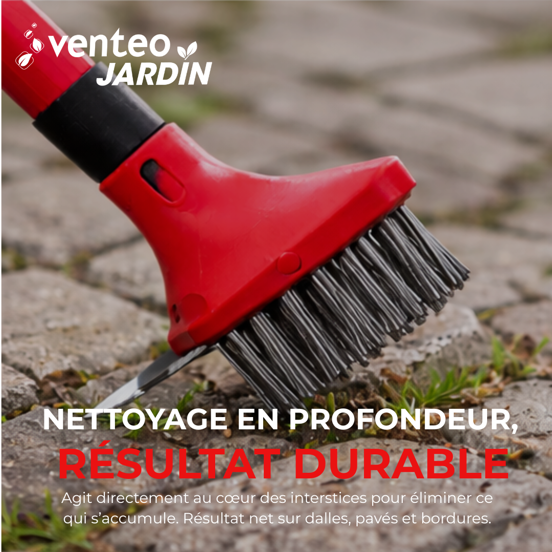 Outdoor paving joint brush